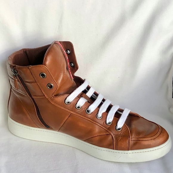 Prada Avenue High-Top Sneaker, Brown - Picture 2 of 6